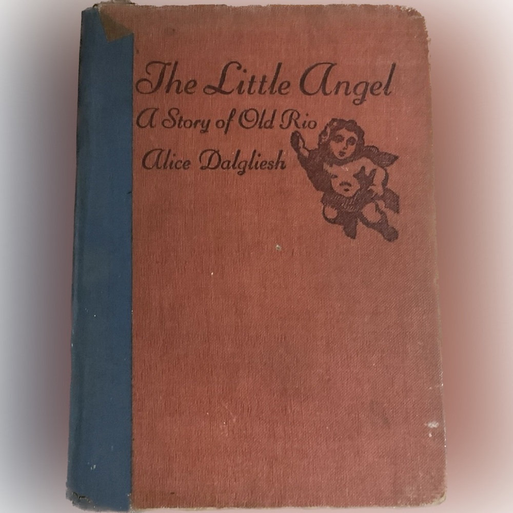 The Little Angel Alice Dalgliesh Vintage Ex-library Hardcover Book Red Navy